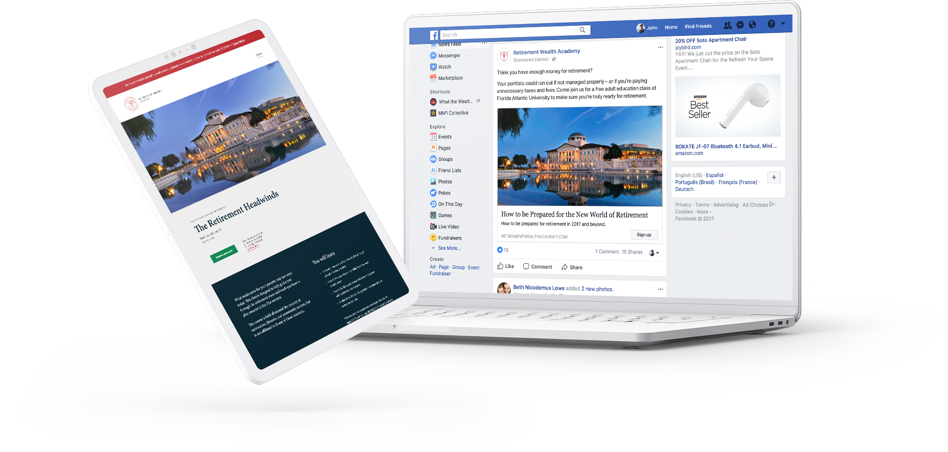 financial advisor facebook marketing